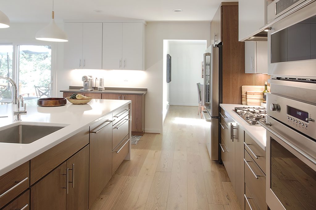 View of the kitchen looking towards dining room