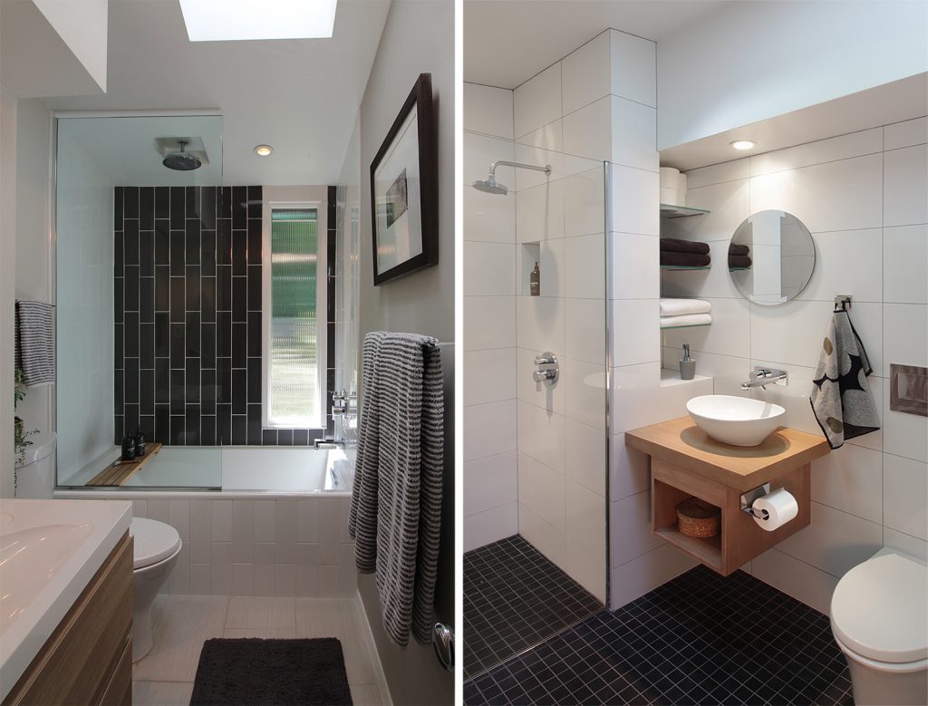 View of renovated hall and new master bath for this home expansion