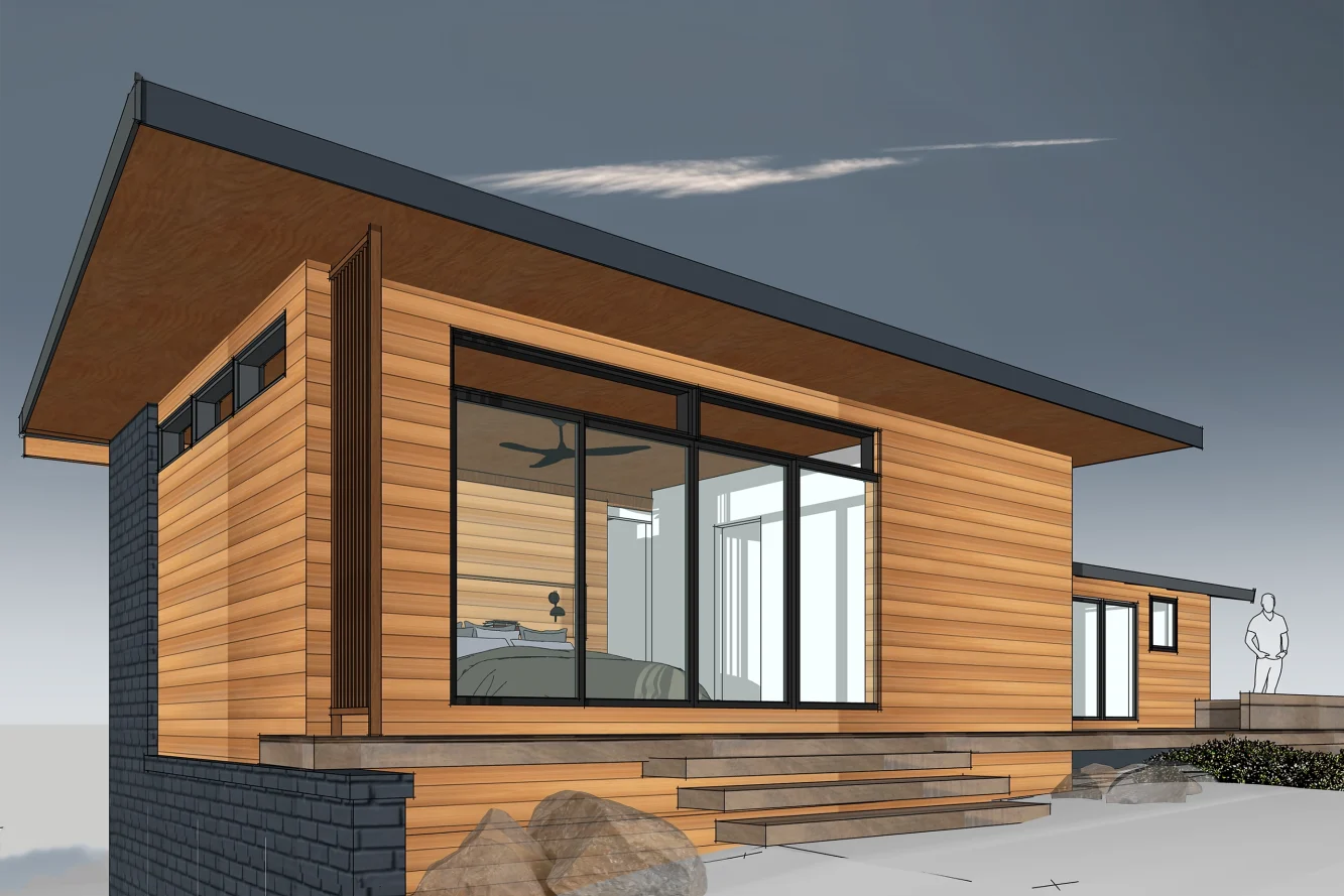 rear view of addition